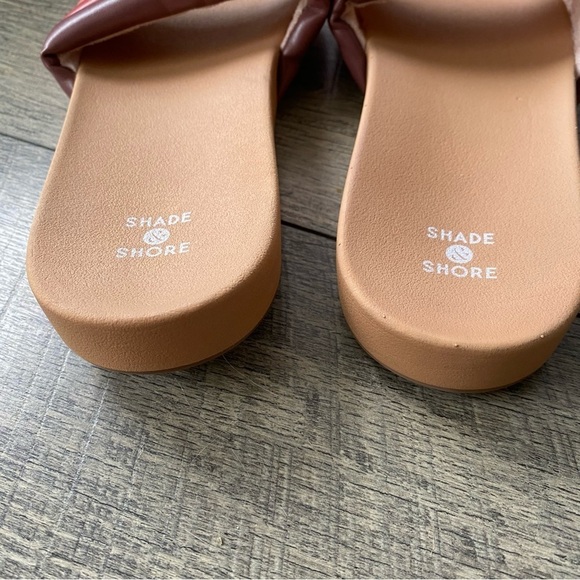 NWOT Shade & Shore Kendra Sandal Pink Beige Purple Retro-looking Slip-on Size 11 - Picture 11 of 13